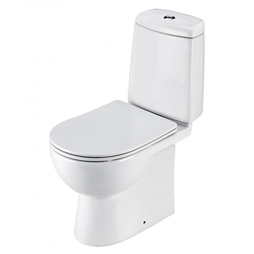 Унитаз-компакт Santek Остин стандарт 2-режима, сиденье дюропласт, металлический крепеж, softclose: фотография 1