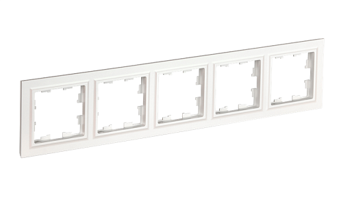 Рамка 5-местная BRITE РУ-5-БрБ белый IEK BR-M52-K01: фотография 1