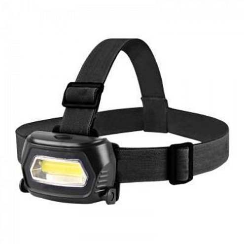 Фонарь налобный аккумуляторный HLA 07B 3Вт LED 200лм 8ч 3 реж. з/у 230В черн. IN HOME 4690612031880: фотография 1
