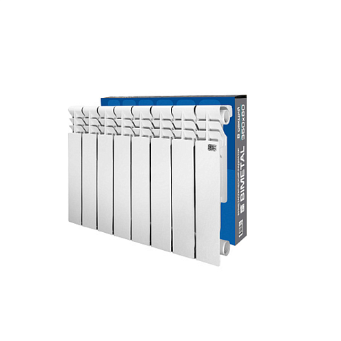 Радиатор биметаллический STI Bimetal 350/80 8 секций: фотография 1