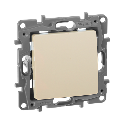 Механизм переключателя 1-клавишный Etika (сх,6) 10АХ безвинтовые зажимы слоновая кость Legrand 672305: фотография 1