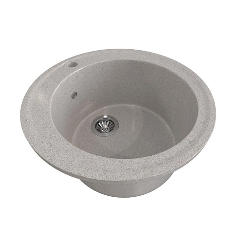 Мойкa ML-GMS01 СТАНДАРТ круглая, светло-серый (310), 475мм глубина чаши 194 мм: фотография 1