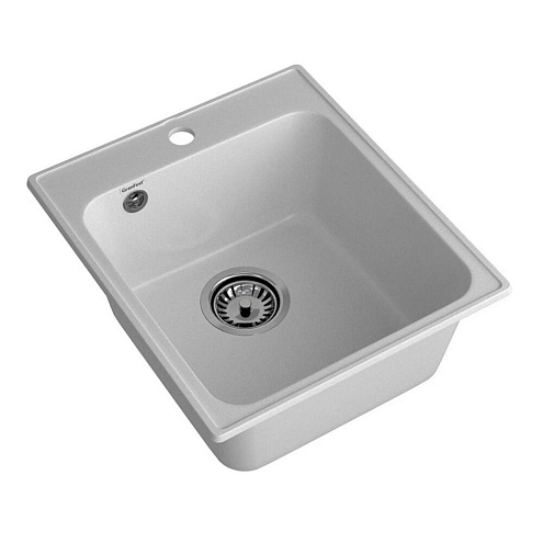Мойка GRANFEST QUARZ (ECO) 17  СТАНДАРТ 1 чаша 420х480 мм серый без сифона: фотография 1