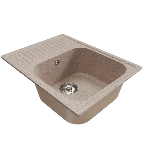 Мойка ML-GM18 с крылом, песочная (302), 490х640х190 мм: фотография 1