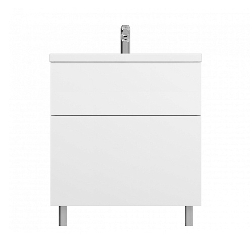 Тумба с раковиной 75 AM.PM Gem M90-FSX0752-WC0752WG напольная белый глянец: фотография 1