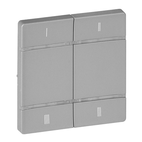 Панель лицевая Valena Life MyHome Play Zigbee для 4-сценарного радиоуправляющего устройства алюм. Leg 754813: фотография 1