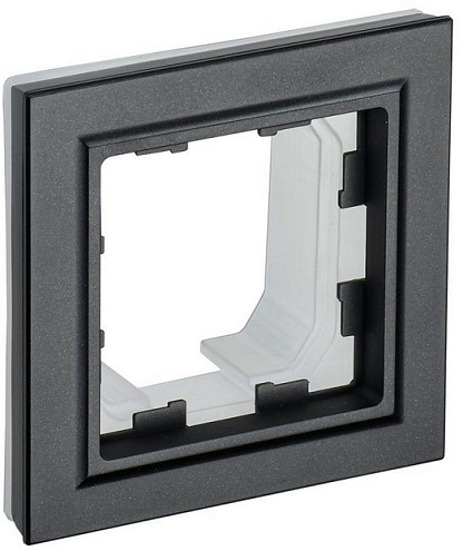 Рамка 1-м IP44 BRITE РУ-1-БрЧ-44 черн. IEK BR-M12-44-K02: фотография 1