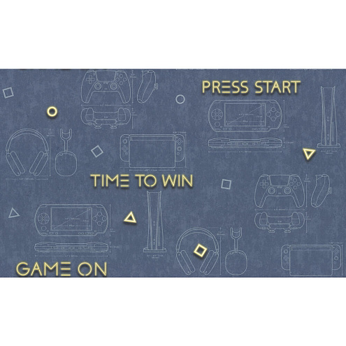 72157-66HC Обои "Home Color" 10х1,06м компакт винил на флизе Gamepad светящиеся : фотография 1