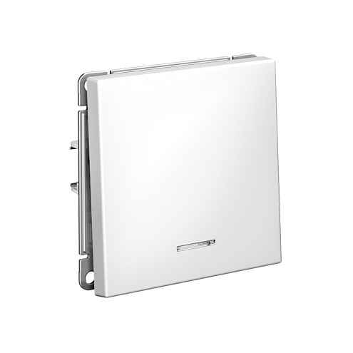 Выключатель 1-клавишный ArtGallery (сх.1а) 10AX с подсветкой механизм белый Systeme Electric GAL000113: фотография 1