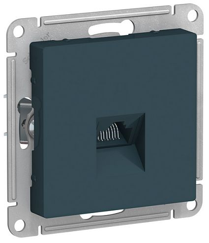 Механизм розетки компьютерной ATLAS DESIGN RJ45 изумруд SchE ATN000883: фотография 1