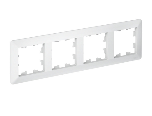 Рамка 4-местная AtlasDesign Air лотос/дымчатый белый Systeme Electric ATN221304: фотография 1