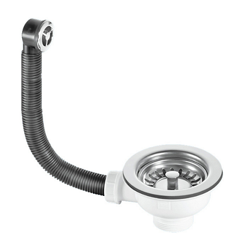 Перелив с круглым сливом ф40-113  и со съемной решеткой McALPINE OF2-113S: фотография 1