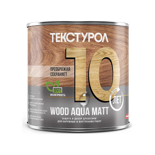 Текстурол WOOD AQUA MATT деревозащитное средсво на водной основе  Белый  0,8л  : фотография 1