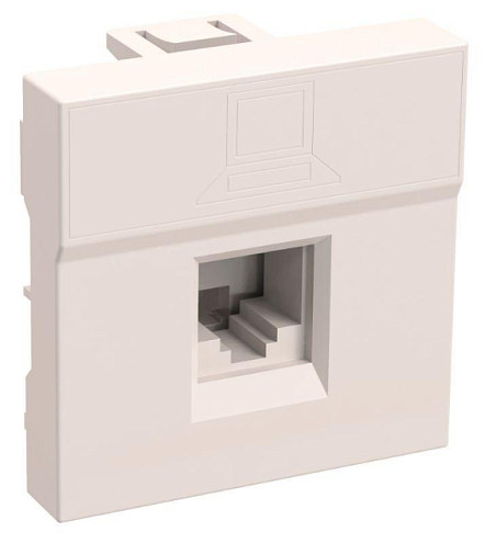 Механизм розетки компьютерной 2мод. Праймер РКИ-20-00-П RJ45 кат.5E UTP IEK CKK-40D-RI2-K01: фотография 1