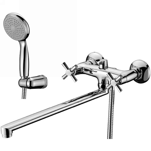 Смеситель Lemark &quot;Нео&quot; LM2212C универсальный с плоским изливом 350мм дивертор с керамическими пластинами хром: фотография 1