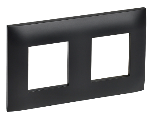 Рамка 2-местная SKANDY SK-F02Bl черный IEK SK-M22-K02: фотография 1