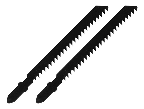 Пилки прямой грубый рез, по дереву, пластику, L=75мм, шаг 3,0мм, HCS, 2шт, РемоКолор: фотография 1