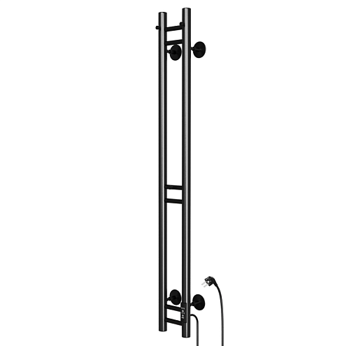 Полотенцесушитель Mixline Moon Black 120/10 таймер, 103 Вт электрический черный: фотография 1