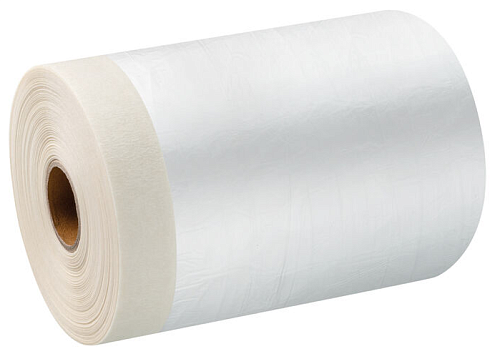 Защитная пленка с бумажной малярной лентой 55смх33м, высота рулона 10см Color Expert: фотография 1