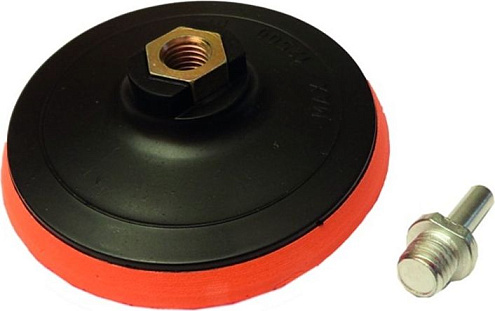 Насадка для дрели и УШМ под липучку, 125мм, гайка М14, РемоКолор: фотография 1