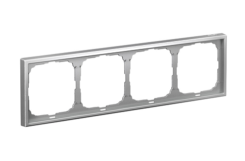 Рамка 4-местная ArtGallery универсальная алюминий Systeme Electric GAL000304: фотография 1