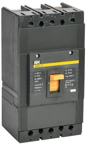 Выключатель автоматический 3п 400А 35кА ВА 88-37 KARAT IEK SVA40-3-0400: фотография 1