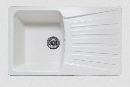 Мойка GRANICOM G-005 800х494 мм 1 чаша+ крыло серебристый: фотография 1