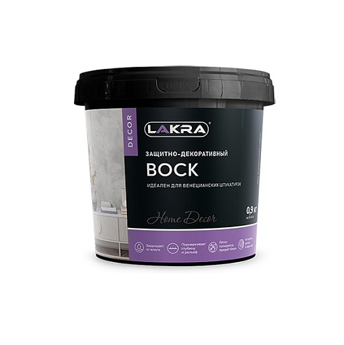 Защитно-декоративный воск для венецианских штукатурок LAKRA DECOR 0,9 кг: фотография 1