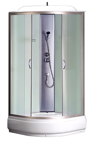 Душевая кабина CS-6690-25 F Loranto 90х90х215 матовое стекло 4мм, поддон 25см: фотография 1