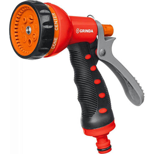 Пистолет Grinda поливочный 7 режимов, TPR покрытие: фотография 1