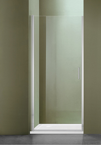 Душевое ограждение SANTREK AQUA Luna- DP- 900-C-Chrome 900х1850 прямое стекло прозрачное 5мм, профиль хром: фотография 1