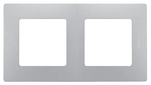 Рамка 2-м Etika алюм. Leg 672552: фотография 1