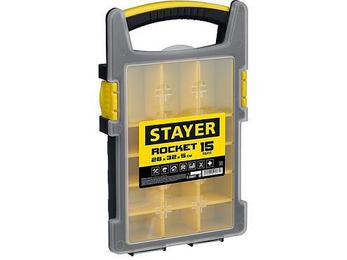 Органайзер &quot;ROSKET&quot; 280х325х50мм/11.5&quot;, 15 лотков, STAYER: фотография 1