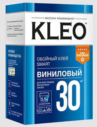 Клей обойный KLEO SMART для виниловых обоев до 30м²: фотография 1