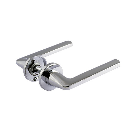 Ручка дверная НОРА-М Slim 134А хром на круглой накладке: фотография 1