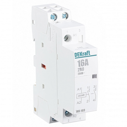 Контактор модульный МК-103 2НО 16А 230В DEKraft 18050DEK: фотография 1