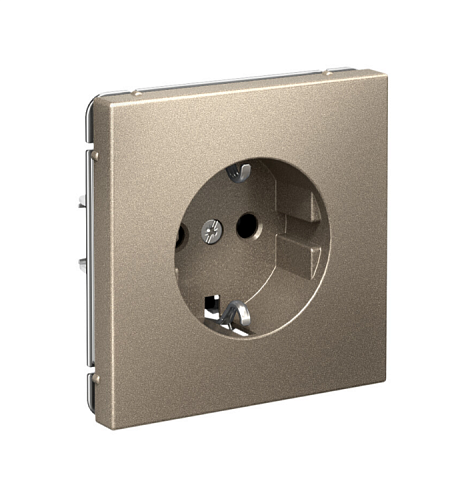 Розетка ArtGallery 16А с заземлением с быстрозажимными клеммами механизм шампань Systeme Electric GAL000543S: фотография 1