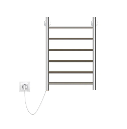 Полотенцесушитель электрический ЛЦ Прямой 60х40 6 перекладин, левый, кнопочный выключатель, 222Вт Zox: фотография 1