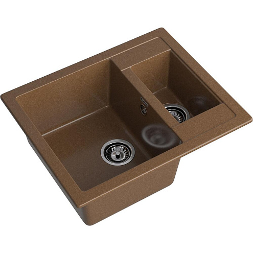 Мойка GRANFEST GF-Q610K 1,5 чаши 610х500 мм терракот: фотография 1