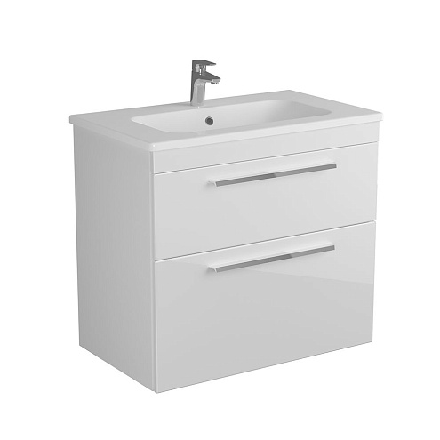 Тумба DIBORG Leonie 80 2 ящика белый глянец 77.1225: фотография 1