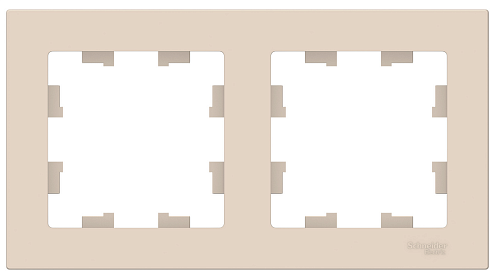 Рамка 2-м ATLAS DESIGN универс. беж. SchE ATN000202: фотография 1