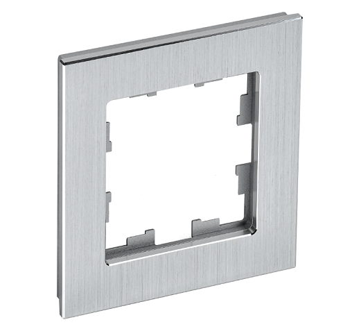 Рамка 1 -местная BRITE РУ-1-1-БрА металл алюминий IEK BR-M12-M-K47: фотография 1