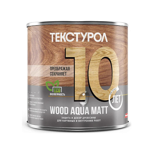 Текстурол WOOD AQUA MATT деревозащитное средсво на водной основе  Бесцветный  0,8л: фотография 1