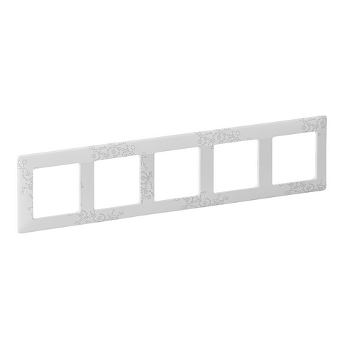 Рамка 5-мест Valena Life универсальная эл грей Leg 754125: фотография 1