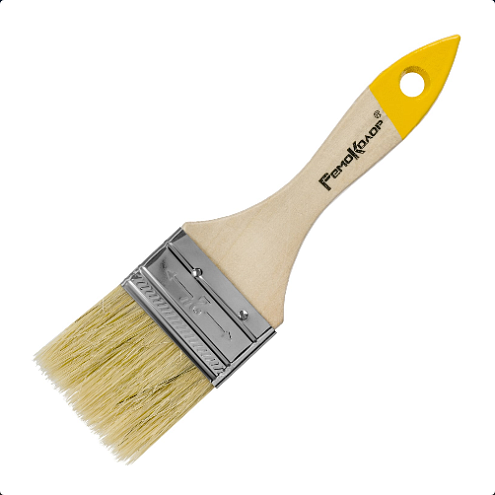 Кисть "Любитель",  50мм, натуральная щетина, для всех ЛКМ, РемоКолор: фотография 1