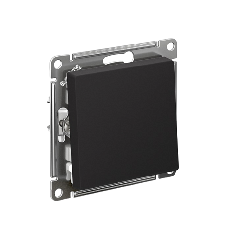 Механизм переключателя 1-клавишный  AtlasDesign (сх.6) 10АХ карбон Systeme Electric ATN001061: фотография 1