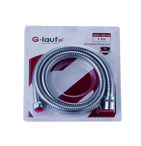 Шланг душевой 150см имп/кон Glauf URG-1308 свободное вращение: фотография 1
