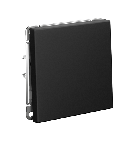 Выключатель 1-клавишный ArtGallery 10AX быстрозажимными клеммами механизм карбон Systeme Electric GAL001011S: фотография 1