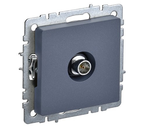 Розетка телевизионная оконечная BRITE РТВ11-0-БрМ механизм маренго IEK BR-A10-O-K35: фотография 1