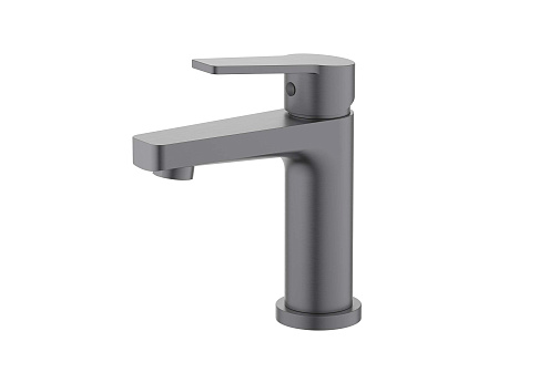 Cмеситель для раковины 106 без донного клапана Aquatek AQ1710BGM Лугано, оружейная сталь: фотография 1